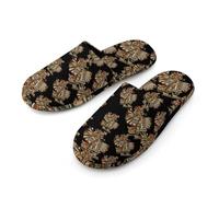 Tezcatlipoca Accordion Men's Cozy Memory Foam Slippers Warm Cotton House Shoes Comfy Slipper for Indoor Outdoor