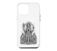 Tezcatlipoca Aztec Night God Obsidian Mirror Line Art Case for iPhone 12 Pro Max