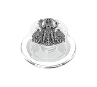 Tezcatlipoca Aztec Night God Obsidian Mirror Line Art PopSockets PopGrip for MagSafe