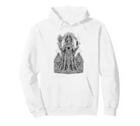 Tezcatlipoca Aztec Night God Obsidian Mirror Line Art Pullover Hoodie