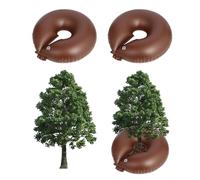 TezhiIe 2 Pack 25 Gallon Tree Watering Bags, Brown Reusable PVC Watering Donuts for Trees, Deep Root & Low-Profile Slow Release Watering Ring Bag, for Newly Planted, Multi-Trunk or Evergreen Tree