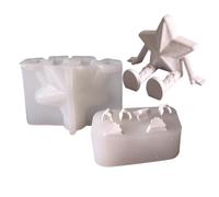 Tezklc Christmas Candle Molds Silicone - Scented Candle Molds,Festive Home Decor Craft Moulds for Aromatherapy Soap Aromatic Wax Art Craft Polymer Paste Creative Projects