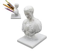 Tezklc Desk Pen Holder, Resin Julius Caesar Bust Statue Pen Storage Holder, Desk Accessories & Organisers, Creative Organizers Marker Holders Decor For Home, Dorm, Classroom