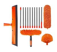 Tezklc Feather Extendable Telescopic Pole, Microfiber Duster, Detachable Reusable Crevice Brush With Telescoping Extension Pole For Cleaning Cobwebs Ceilings Fans