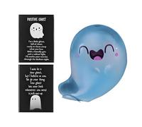 Tezklc Glow In The Dark Ghost Figurines | Cute Glowing In The Dark Miniature Ghost Statue for Outdoor,Party Favors, Adorable Halloween Decoration for Bedroom Fireplace Bookshelves