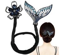 Tezklc Hair Clips Flowers - Twist Hair Pin - Metal Hair Pin For All Hair Types, Hair Bun Maker, Hair Accessories For Wedding