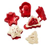Tezklc Pocket Pie Molds for Baking, 3Pcs Hand Pie Molds Dough Presser Pocket Pie Molds, Dough Press Pie Maker Mold, Cute Pie Makers Christmas Baking Moulds Kit Christmas Kitchenware