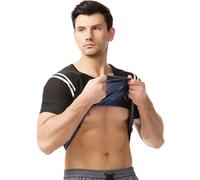 Tezklc Sauna Suit Men, Heat Trapping Sweat Compression Vest, Heat Trapping Shapewears Top Sweat Enhancing Body Shaper for Gym, Workout & Indoor