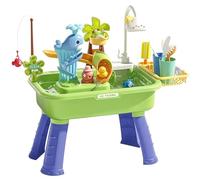 Tezklc Water Play Table,with Pump Learning Sensory Toys - Summer Kitchen Play Sink Playset | for Boys Girls Outdoor Garden Yard Beach Park Playground Preschool Home
