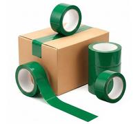 Tezraftaar® 1 x Parcel Packaging Tape Green Carton Sealing Tape 48mm x 66m Heavy Duty Strong for Box Packing Shipping Warehouse Industrial Office uses