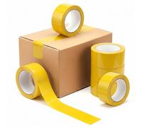 Tezraftaar® 1 x Parcel Packaging Tape Yellow Carton Sealing Tape 48mm x 66m Heavy Duty Strong for Box Packing Shipping Warehouse Industrial Office uses
