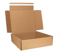 Tezraftaar® 10 x Corrugated Cardboard Sticky Boxes 15.5" x 12.5" x 5" Large Letter Parcel Packaging Shipping Posting E-commerce Business