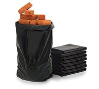 Tezraftaar® 10 x Rubble Sacks Black Refuse Bags 20" x 30" 500Gauge Builder Bags for Construction Site Garden & Builder Waste