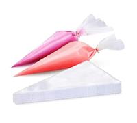 Tezraftaar® 100 x Disposable Icing Piping Bags 18" Clear Savoy Pastry Bag for Cake Muffins Desserts Decoration