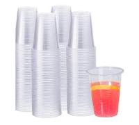 Tezraftaar® 100 x Disposable Plastic Cups 7oz Clear Water Cooler Vending Cup for Christmas Party Catering Supply Weddings