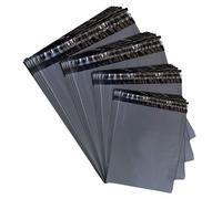 Tezraftaar® 100 x Grey Mailing Poly Postal 10" x 14" Tear Proof Self Seal Shipping Mailers Bags for Cloths Shoe Box Stationary and Office Supplies