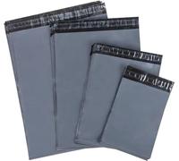 Tezraftaar® 100 x Mailing Bags 14" x 21" Seal and Peel Stripe Grey Poly Postal Parcel Shipping Mailers for Packaging Postage Shoes Cloths