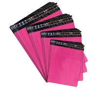 Tezraftaar® 100 x Pink Mailing Bags Self Seal Poly Postal Bags 12" x 16" Strong Waterproof Courier Packaging Envelopes Tear Resistant Polythene for Amazon Online Business Home Office