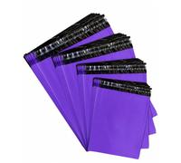 Tezraftaar® 100 x Purple Mailing Bags Self Seal Poly Postal Bags 10" x 14" Strong Waterproof Courier Packaging Envelopes Tear Resistant Polythene for Online Business Home Office