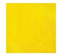 Tezraftaar® 100 x Swantex Paper Napkins Disposable 33cm x 33cm 2Ply Sunny Yellow Serviettes Tissue Paper for Catering Supply Tableware Weddings Christmas Birthday Parties