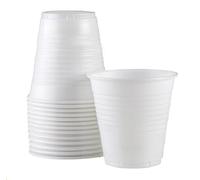 Tezraftaar® 1000 x Disposable Plastic Cups 7oz White Vending Drinking Cups Water Cooler Christmas Parties Catering Supply Weddings