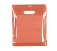 Tezraftaar® 1000 x Patch Handle Carrier Bags 15" x 18" x 3" Orange Reusable Plastic Shopping Bag for Carry Cloths Takeaway