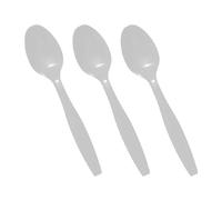 Tezraftaar® 1000 x Tithe Heavy Duty Plastic Spoons Reusable White Cutlery Set BPA Free Durable Catering Wedding Kids Parties Picnic Traveling