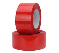 Tezraftaar® 12 x Parcel Packaging Tape 48mm x 66m Red Heavy Duty Strong Adhesive Carton Sealing Tape for Parcel House Moving Boxes Packaging