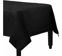 Tezraftaar® 2 x Paper Table Cloths Disposable 90cm x 90cm Black Square Party Table Cloth for Wedding Catering Baby Shower Buffet Picnic Camping