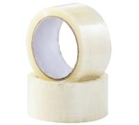 Tezraftaar® 2 x Parcel Packaging Tape 48mm x 66m Clear Heavy Duty Strong Adhesive Carton Sealing Tape for Parcel House Moving Boxes Packaging