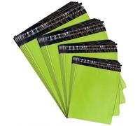 Tezraftaar® 200 x Green Mailing Bags Self Seal Poly Postal Bags 9" x 12" Strong Waterproof Courier Packaging Envelopes Tear Resistant Polythene for Amazon Online Business Home Office