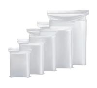 Tezraftaar® 200 x Grip Seal Bags Clear Resealable Plastic Bags 8" x 11" Zip Baggies for Food Storage Freezing Multiple Uses