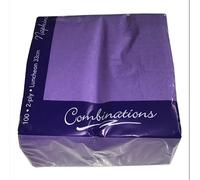 Tezraftaar® 2000 x Paper Napkin Disposable Purple Serviettes Tissue 40cm x 40cm 2Ply for Parties Catering Weddings Birthday Christmas BBQ Events Travelling Camping Picnic