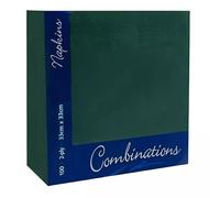 Tezraftaar® 2000 x Paper Napkin Disposable Serviettes Tissue 33cm x 33cm 2Ply Dark Green for Parties Catering Weddings Birthday Christmas BBQ Events Travelling Camping Picnic