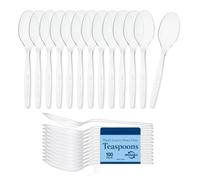 Tezraftaar® 2000 x Reusable Plastic Tea Spoon Small Clear Heavy Duty Spoon for Picnic Weddings Birthday Parties Catering Supply