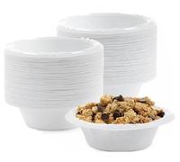 Tezraftaar® 2000 x Reusable White Plastic Bowls Washable Microwaveable Dessert Bowls 5oz (150ml) for Ice Cream Snacks Parties Picnics BBQs Catering Camping Travelling Picnic