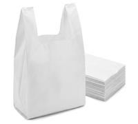 Tezraftaar® 2000 x Vest Carrier Bags 8" x 13" x 18" White Heavy Duty Carry Bags for Groceries Vegetables Fruits Storage Supermarket Stalls Takeaway