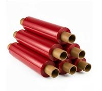 Tezraftaar® 24 x Pallet Wrap Heavy Duty Red Shrink Stretch Film 400mm x 250m 20mu Extended Core Tear Resistance for Industrial Use Logistics Sofa Furniture House Moving Packaging