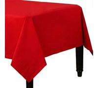 Tezraftaar® 25 x Paper Table Cloths Disposable 90cm x 90cm Red Square Folded Table Cover for Catering Supply Christmas Birthday Party Restaurants Buffet