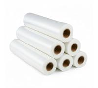 Tezraftaar® 30 x Pallet Wrap Heavy Duty Clear Shrink Stretch Film 500mm x 250m 23mu Non Extended Core Tear Resistance for Industrial Logistics Use Sofa Furniture House Moving Packaging