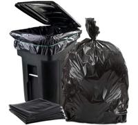Tezraftaar® 300 x Black Heavy Duty Wheelie Bin Liner Bags 30" x 46" x 54" 240 Litre 150 Gauge Strong Refuse Sacks Thick Plastic Bin Bags for Household Kitchen Office Garden Waste Recycling