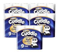 Tezraftaar® 45 x Panda Cuddle Classic Soft Quilted Toilet Tissue Roll 3ply for Commercial Home Restaurants Camping Travelling Picnic
