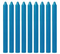 Tezraftaar® 50 x Dinner Candles Blue Paraffin Wax Tapered Candle Unscented Long Burning 190mm for Christmas Parties Restaurants Dining
