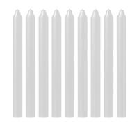 Tezraftaar® 50 x Dinner Candles White Paraffin Wax Tapered Candle Unscented Long Burning 190mm for Christmas Parties Restaurants Dining