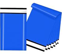 Tezraftaar® 50 x Polythene Mailing Bags 12" x 16" Blue Parcel Delivery Bags Self Seal Closure Lightweight & Tear Proof Postage Postal Mailers