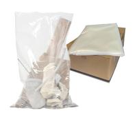 Tezraftaar® 50 x Rubble Sacks Clear Refuse Bags 20" x 30" 250Gauge Heavy Duty Builder Bags for Construction Site Garden Waste