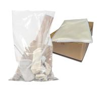 Tezraftaar® 50 x Rubble Sacks Clear Refuse Bags 20" x 30" 500Gauge Heavy Duty Builder Bags for Construction Site Garden Waste