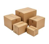 Tezraftaar® 50 x Single Wall Cardboard Boxes 15" x 10" x 10" Easy to Assemble Parcel Gifts Packing Shipping Mailing Best for house Removal
