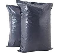 Tezraftaar® 500 x Polythene Mailing Bags 12" x 16" Grey Clear Self Adhesive Stripe Postage Postal Mailers for Clothes Packing Packaging