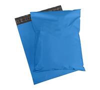 Tezraftaar® 500 x Polythene Mailing Bags 6" x 9" Blue Self Adhesive Postage Postal Mailers for Clothes Packing Packaging